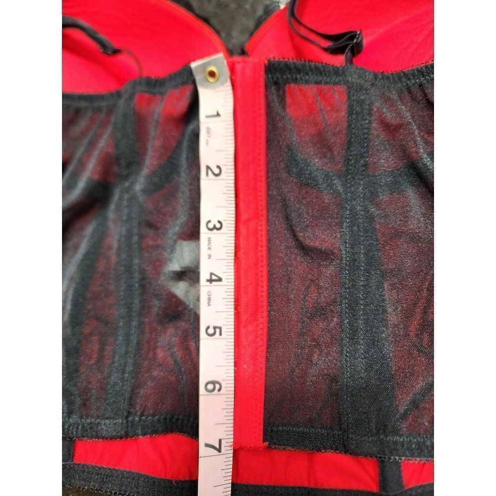 Gilligan & O'malley Red & Black Corset Size Small - Picture 3 of 11